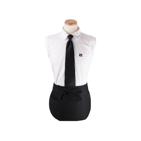 Chef's LineReversible Waist Apron (3 Pockets + Pen Pocket On Each Side) 20.5x12 Black